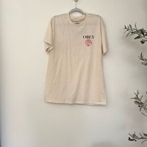 Obey Cream Short Sleeve Tee